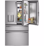 GE Profile GE Profile(TM) ENERGY STAR(R) 27.9 Cu. Ft. Smart Fingerprint Resistant 4-Door French-Door Refrigerator with Door In Door PVD28BYNFS (6)