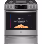 GE Profile GE Profile(TM) 30" Smart Slide-In Front-Control Gas Fingerprint Resistant Range with No Preheat Air Fry PGS930YPFS (12)