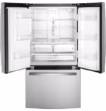 GE GE(R) ENERGY STAR(R) 20.6 Cu. Ft. Fingerprint Resistant Counter-Depth French-Door Refrigerator GYE21JYMFS (4)