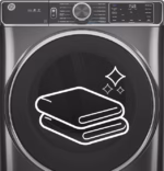 GE GE(R) ENERGY STAR(R) 7.8 cu. ft. Capacity Smart Front Load Electric Dryer with Steam and Sanitize Cycle GFD65ESPNSN (13)