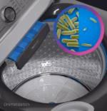 GE Profile GE Profile(TM) ENERGY STAR(R) 5.4 cu. ft. Capacity Washer with Smarter Wash Technology and FlexDispense(TM) PTW700BPTDG (9)