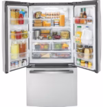 GE GE(R) ENERGY STAR(R) 18.6 Cu. Ft. Counter-Depth French-Door Refrigerator GWE19JYLFS (4)