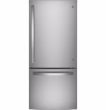GE GE(R) ENERGY STAR(R) 20.9 Cu. Ft. Bottom-Freezer Refrigerator GBE21DYKFS