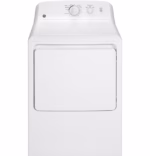 GE GE 6.2 cu. ft. Capacity Electric Dryer with Up To 120 ft. Venting and Shallow Depth GTX22EASKWW