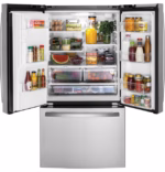 GE GE(R) ENERGY STAR(R) 20.6 Cu. Ft. Fingerprint Resistant Counter-Depth French-Door Refrigerator GYE21JYMFS (3)