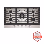LG LG STUDIO 36 Inch UltraHeat(TM) Gas Cooktop with EasyClean(R) CBGS3628S