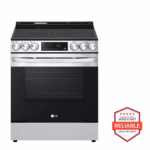 LG 6.3 cu. ft. Smart Wi-Fi Enabled Fan Convection Electric Slide-in Range with Air Fry & EasyClean(R) LSEL6333F