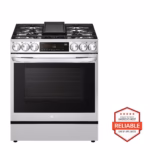 LG 6.3 cu. ft. Smart Wi-Fi Enabled ProBake Convection(R) InstaView(R) Gas Slide-In Range with Air Fry LSGL6335F