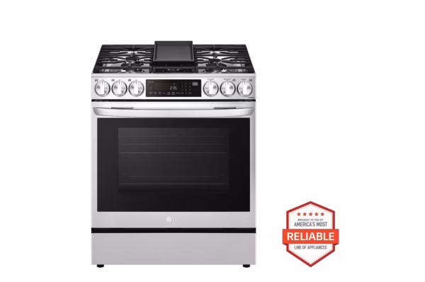 LG 6.3 cu. ft. Smart Wi-Fi Enabled ProBake Convection(R) InstaView(R) Gas Slide-In Range with Air Fry LSGL6335F