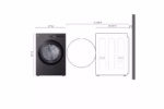 LG 7.4 cu. ft. Smart Front Load Gas Dryer with AI Sensor Dry & TurboSteam(TM) Technology DLGX6501B (7)
