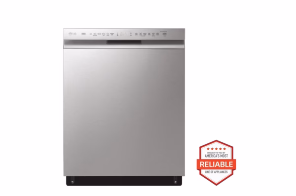LG 24 Inch Wide QuadWash(TM) Front Control Dishwasher - Stainless Steel LDFN4542S