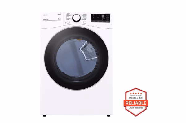 LG 7.4 cu. ft. Ultra Large Capacity Smart Wi-Fi Enabled Front Load Gas Dryer with Built-In Intelligence DLG3601W