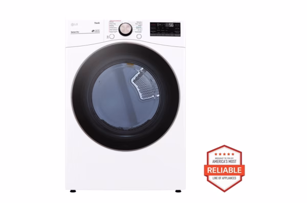 LG 7.4 cu. ft. Large Capacity Front Load Gas Dryer - White DLGX4001W