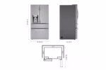 LG 30 cu. ft. 36 Inch Wide French Door Refrigerator - Stainless Steel LRMDS3006S (6)