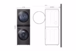 LG LG WashTower(TM) 4.5 cu. ft. Washer and 7.4 cu. ft. Electric Dryer - Black Steel WKEX200HBA (5)