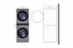 LG Single Unit Front Load LG WashTower(TM) with Center Control(TM) 4.5 cu. ft. Washer and 7.4 cu. ft. Gas Dryer WKG101HVA (5)