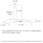 GE Profile GE Profile(TM) 36" Island-Mount Chimney Hood PV977NSS (12)