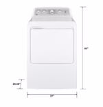 GE GE(R) 7.2 cu. ft. Capacity aluminized alloy drum Electric Dryer with Sensor Dry GTD45EASJWS (15)