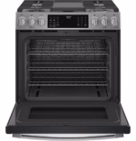 GE Profile GE Profile(TM) 30" Smart Slide-In Front-Control Gas Fingerprint Resistant Range with No Preheat Air Fry PGS930YPFS (3)