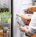 GE Profile GE Profile(TM) ENERGY STAR(R) 23.1 Cu. Ft. Counter-Depth Fingerprint Resistant French-Door Refrigerator PWE23KYNFS (8)