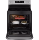 GE GE(R) ENERGY STAR(R) 30" Free-Standing Electric Convection Range with No Preheat Air Fry and EasyWash(TM) Oven Tray GRF600AVSS (5)