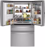GE Profile GE Profile(TM) 22.4 Cu. Ft. Smart Counter-Depth Fingerprint Resistant 4-Door French-Door Refrigerator with Door In Door PXD22BYPFS (5)