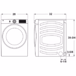 GE GE(R) ENERGY STAR(R) Long Vent 7.8 cu. ft. Capacity Smart Electric Dryer with Sanitize Cycle GFV55ESSNWW (13)