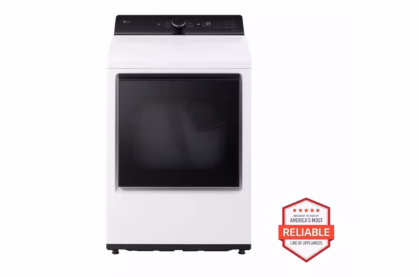 LG 7.3 cu. ft. Ultra Large Capacity Rear Control Electric Dryer with LG EasyLoad(TM) Door and AI Sensing DLE8400WE