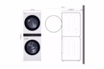 LG Single Unit Front Load LG WashTower(TM) with Center Control(TM) 4.5 cu. ft. Washer and 7.4 cu. ft. Electric Dryer WKE100HWA (5)