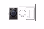 LG 4.5 cu. ft. Ultra Large Capacity Front Load Washer - Black Steel WM4000HBA (4)