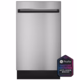 GE Profile GE Profile(TM) ENERGY STAR(R) 18" ADA Compliant Stainless Steel Interior Dishwasher with Sanitize Cycle PDT145SSLSS