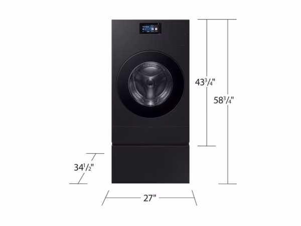 Samsung Bespoke AI All-in-One Vented Combo AI Home 7" LCD Display AI OptiWash(TM) & Dry 5.3 cu.ft. WD90F53AVBUS (2)