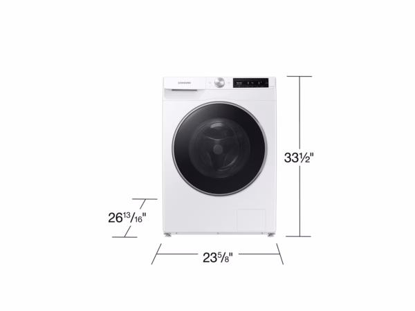 Samsung 2.5 cu. ft. Compact Front Load Washer with AI Smart Dial and Super Speed Wash in White WW25B6900AW/A2 (2)