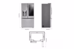 LG 24 cu. ft. Smart InstaView(R) Door-in-Door(R) Counter-Depth Refrigerator with Craft Ice(TM) LRFVC2406S (5)