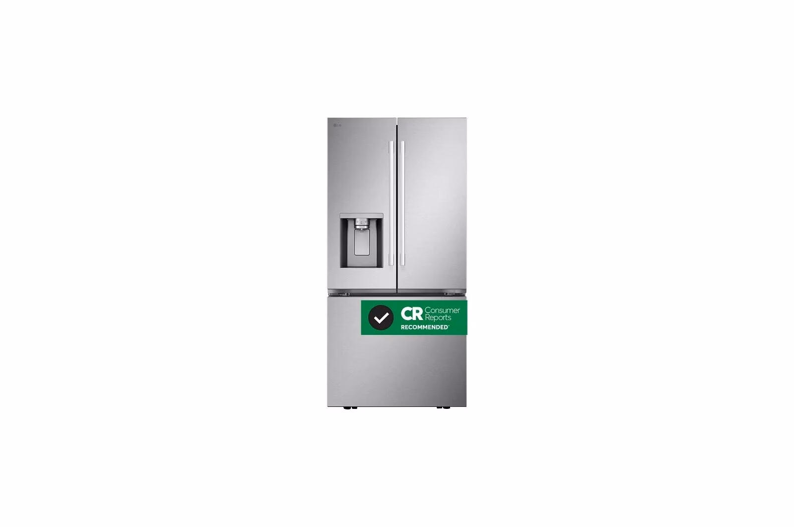 LG 25 cu. ft. Standard-Depth MAX(TM) 3-Door French Door Refrigerator with External Ice and Water Dispenser LF25H6330S