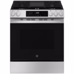 GE GE(R) 30" Slide-In Front-Control Convection Gas Range with No Preheat Air Fry and EasyWash(TM) Oven Tray GGS60LAVFS