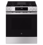 GE GE(R) 30" Slide-In Front-Control Convection Gas Range with No Preheat Air Fry and EasyWash(TM) Oven Tray GGS60LAVFS