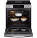 GE GE(R) 30" Slide-In Front-Control Convection Gas Range with No Preheat Air Fry and EasyWash(TM) Oven Tray GGS60LAVFS (5)